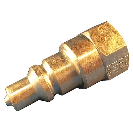 Hydraulic Quick Connect Hose Coupling, Steel Body, Push-to-Connect Lock, 9/16"-18 Thread Size