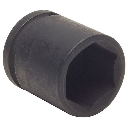 WESTWARD 1/2 in Drive Impact Socket, Standard Socket, Black Oxide,1 1/2 in