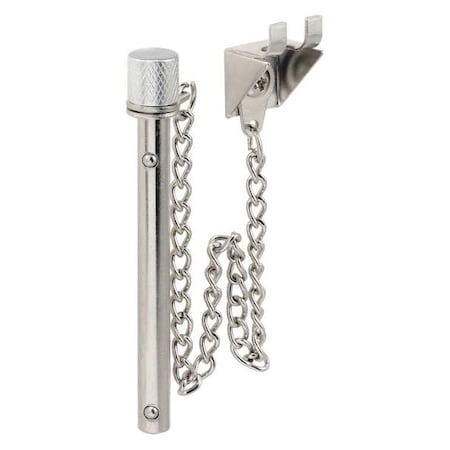 Sliding Patio Door Lock Pin, 2-5/8 in., Steel Pin, Chrome Finish (Single Pack)