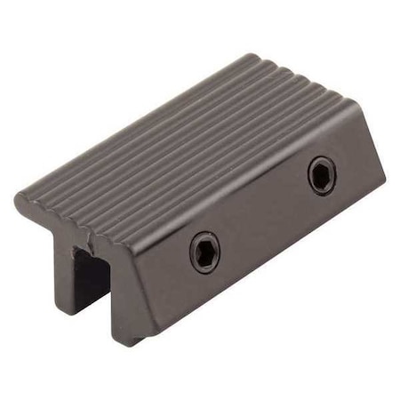 Tamperproof Sliding Door Channel Lock, 2 in., Extruded Aluminum, Black (Single Pack)