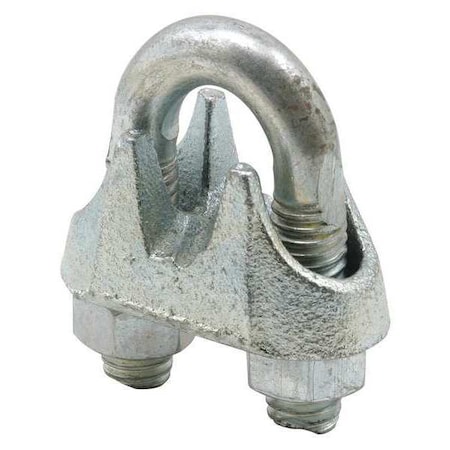 Cable Clamp, Steel, 3/8 in Bundle Dia., Gray, 3/8 in L, 1 PR