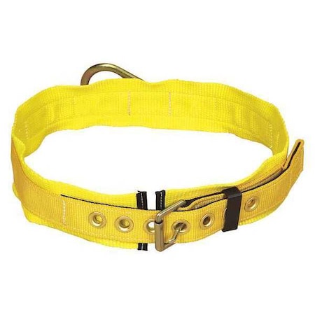 Body Belt, 1 D-Rings, Back Location, Stainless Steel, Includes Padding: Yes ,S