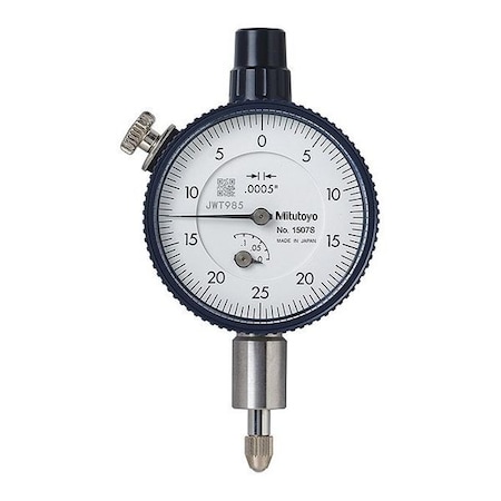 Dial Indicator,0 to 0.125" Range,White