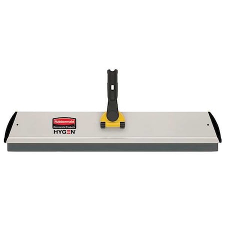 23" Microfiber Pad Holder With Squeegee, Gray and Yellow, Aluminum