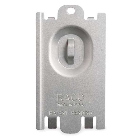 Box Cover, Masonry Box Type, 1 Gang, Galvanized Steel, Blank Cover Type