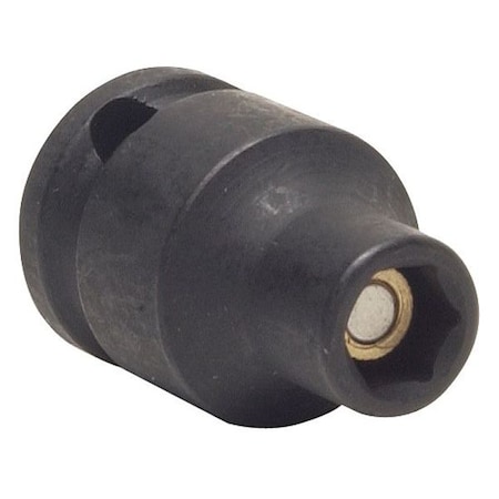 WESTWARD 3/8 in Drive Impact Socket, Standard Socket, Black Oxide, Steel,5/16 in