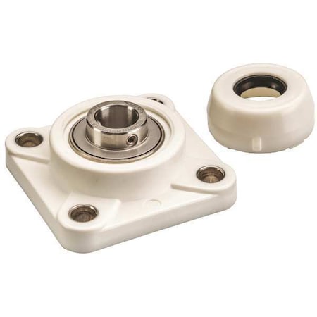 Flange Bearing,4-Bolt,1" Bore Dia.