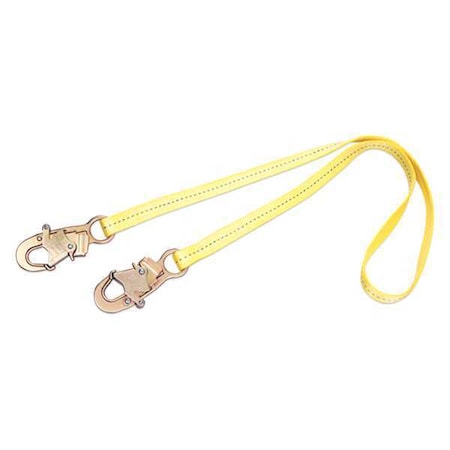 Lanyard, 2 ft. Length, Snap Hook, Steel, 1 Leg(s), 310 lb. Weight Capacity