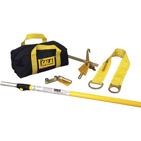 Remote Anchor System, 3 ft Length, 310 lb Weigth Capacity, Steel Anchor, Dual D-Ring