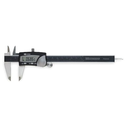 Digital Caliper,0-6 In,1.56 In Deep Jaw