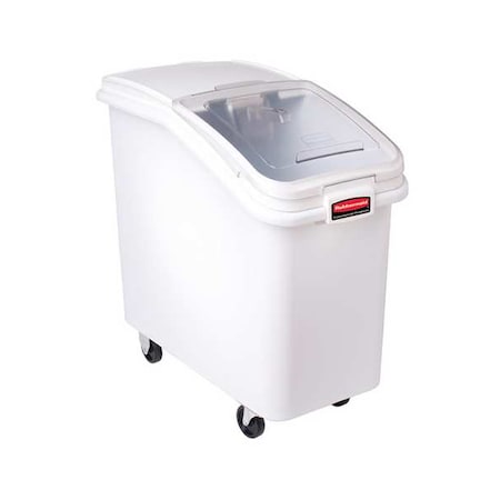 Ingredient Bin Mobile Bulk Storage, White, polypropylene