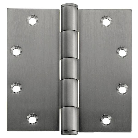 Door and Butt Hinge, Stainless Steel, Full Mortise Mounting, 2 in Leaf W x 4 1/2 in Leaf H, Satin
