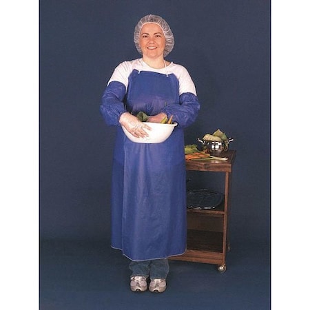 8 Mil Blue Vinyl Apron Edge 35 X,PK12, Vinyl, Blue, 45 in, Universal