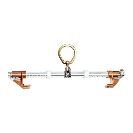 Sliding Beam Anchor, 22 in Length, 425 lb Weigth Capacity, Aluminum Anchor, Swivel D-Ring