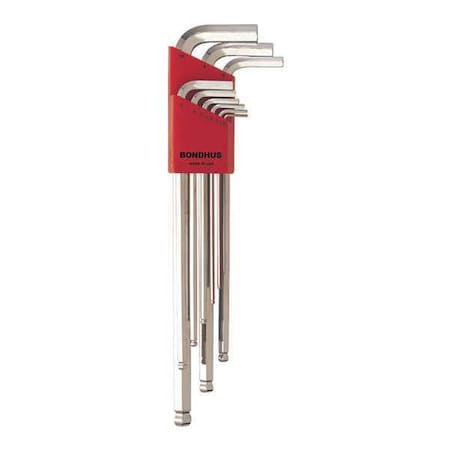 9 Piece Metric L-Shape Hex Key Set, 17099