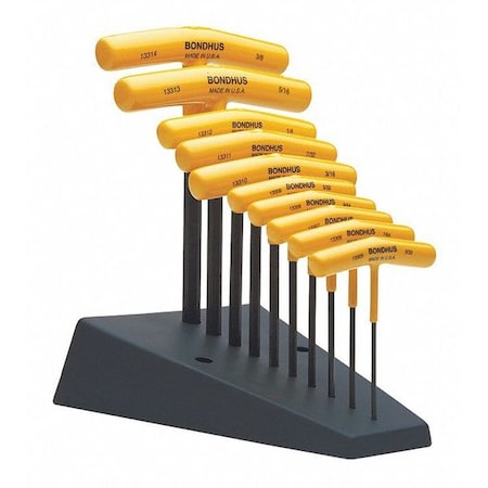 10 Piece SAE T-Shape Hex Key Set, 13390