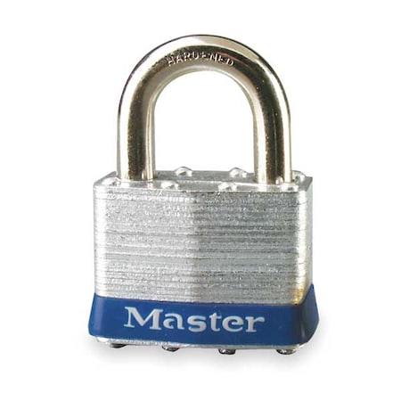 Padlock, Keyed Alike, Standard Shackle, Rectangular Steel Body, Steel Shackle, 15/16 in W