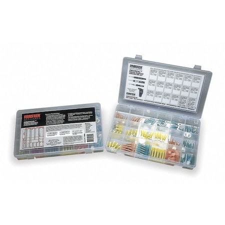 Wire Connector & Terminal Kit, 10 AWG, Polyolefin Insulated, Blue, Red, Yellow