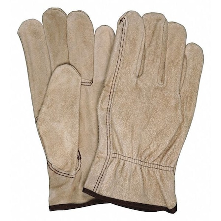 Leather Drivers Gloves, Slip-On, Keystone Thumb, Gunn Cut, Brown, XL 12 PK