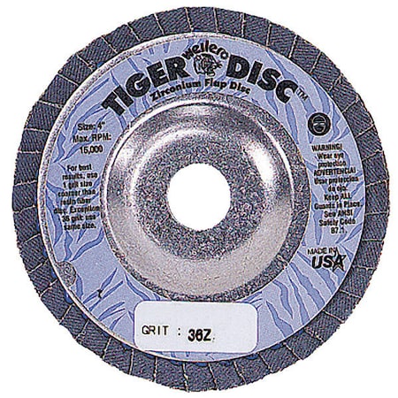 Arbor Mount Flap Disc,4in,36,ExtraCoarse