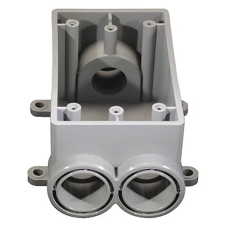 Weatherproof Electrical Box, 20 cu in, FSCC Box Type, 1 Gang, PVC, Rectangular Shape