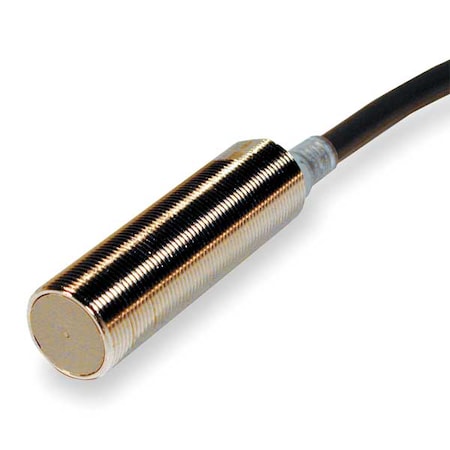 Cylindrical, Inductive Proximity Sensor, 18 mm Dia., Brass, 2 m, Bare Wire, 2 Wires, Shielded
