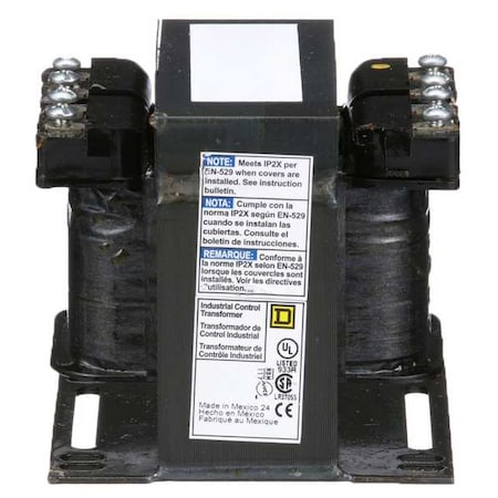 Control Transformer, 200 VA, Not Rated, 24V AC, 120/240V AC
