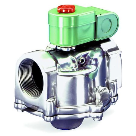 Solenoid Valve, 2-Way, 2-Position, Normally Open, 1 in Pipe Size, 120V AC, Direct Acting, Aluminum