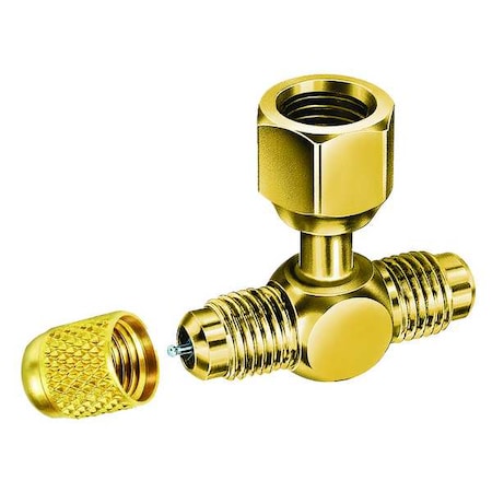 1/4" Access Valve Tee w/ Flare Nut,PK3