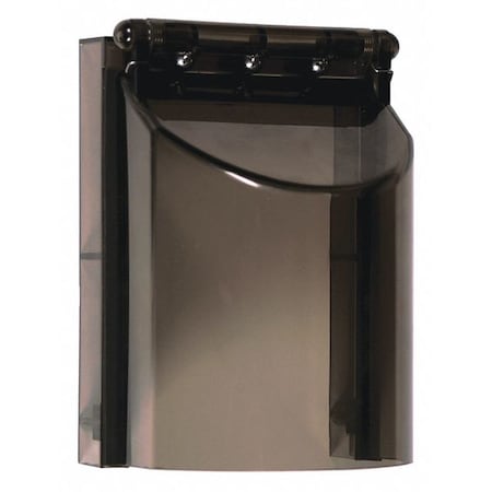 Keypad Cover, Polycarbonate, Flush Mount, 3 3/8 in W x 4 5/8 in H x 2 7/8 in D, Smoke