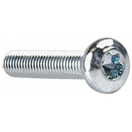 #10-24 x 1 in Torx Pan Machine Screw, Zinc Plated Steel, 100 PK