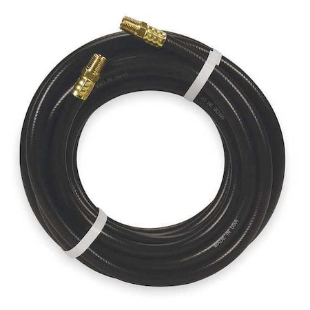 1/4" x 50 ft PVC Coupled Multipurpose Air Hose 300 psi BK