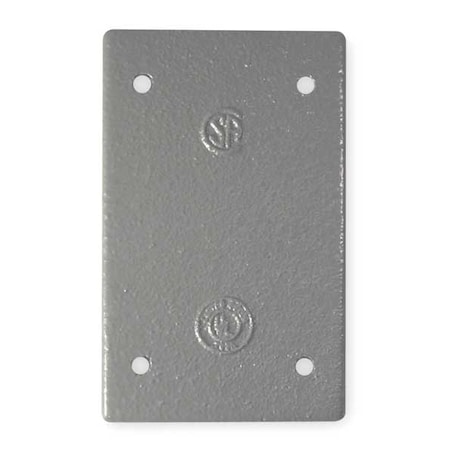 Weatherproof Cover, 1 Gang, Iron, Blank Cover Type