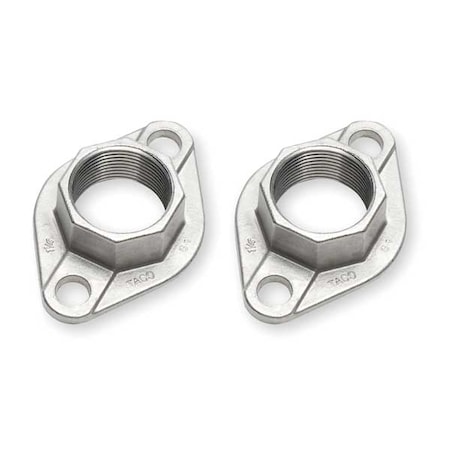 Flange Kit, Pipe Size 1 In,NPT,SS,PK2