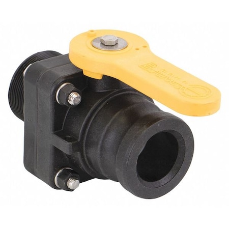 2" MNPT Polypropylene Inline Ball Valve Adapter