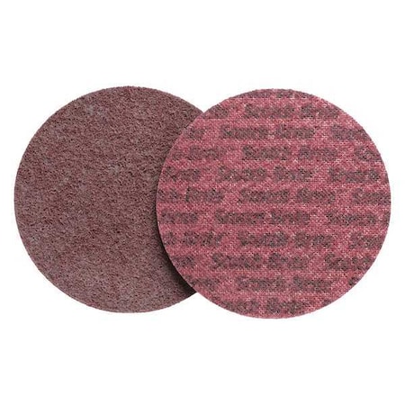 Hook-and-Loop Surface Conditioning Disc, 2" Dia, No Hole, Aluminum Oxide, Non-Woven Type, AL-DH