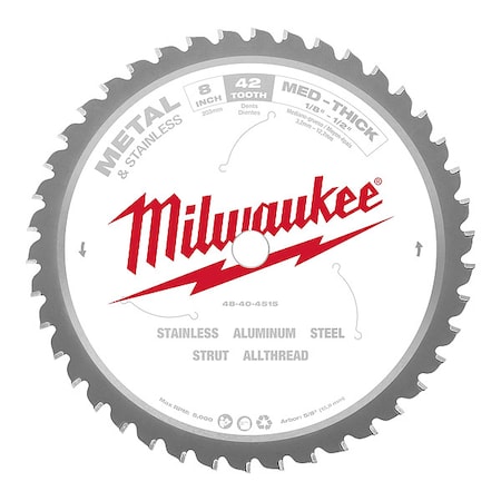 8" Metal & Stainless Cutting Circular Saw Blade