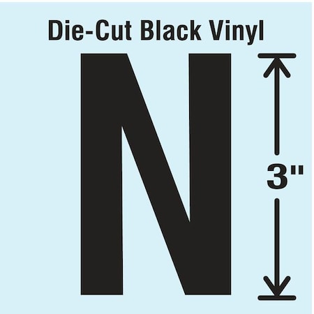 LetterLabel,Vinyl,3inH,1-5/8inW,PK10