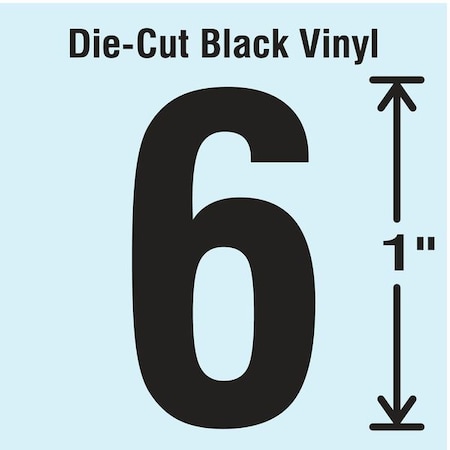 NumberLabel,Vinyl,1inH,5/8inW,PK10