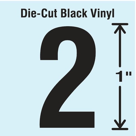 NumberLabel,Vinyl,1inH,5/8inW,PK10