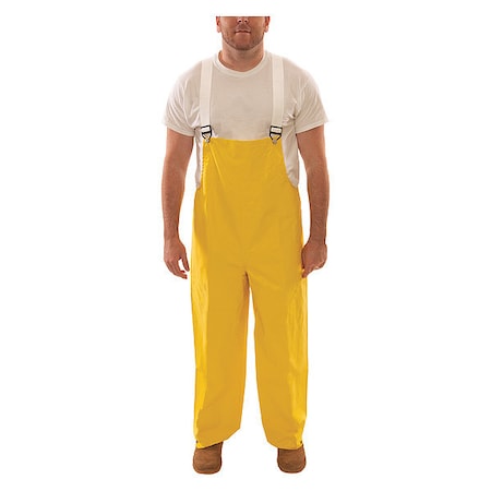 Flame-Resistant Rain Bib Overall, 4XL, 32 in Inseam, Neoprene, Snap