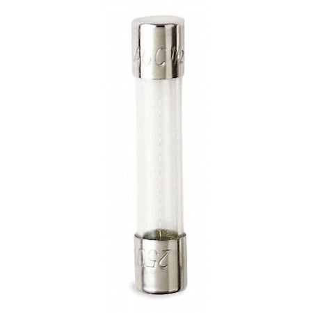 Glass Fuse, 0.60A, 10kA at 125V AC, 35A at 250V AC, 5 PK