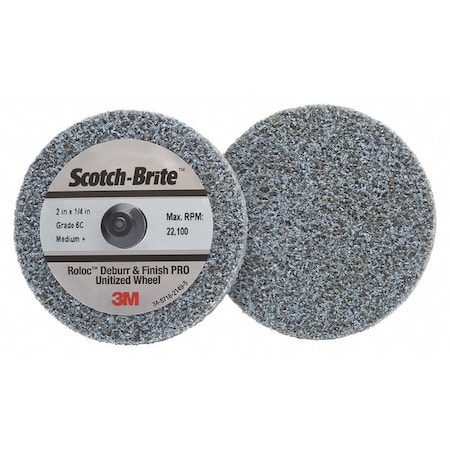 Unitized Wheel, 2 in Dia, 1/4 in W, TR Arbor Hole