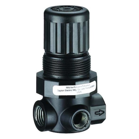 Compressed Air Regulator, Aluminum, 1/4 in NPT, 15 cfm, 300 psi Max Op Pressure, Nonrising