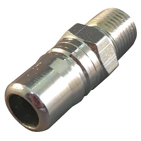 Hydraulic Quick Connect Hose Coupling, Steel Body, Push-to-Connect Lock, 1/2"-14 Thread Size