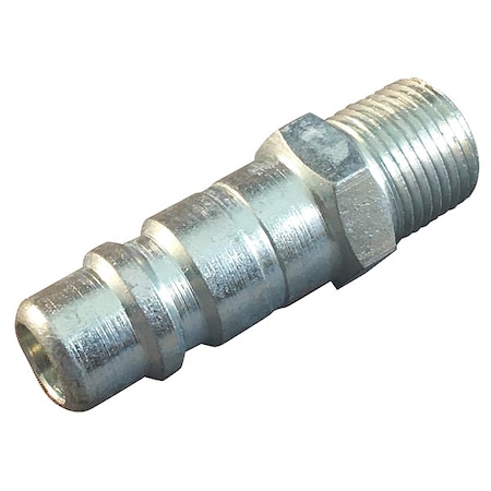 Hydraulic Quick Connect Hose Coupling, Steel Body, Push-to-Connect Lock, 1/4"-18 Thread Size