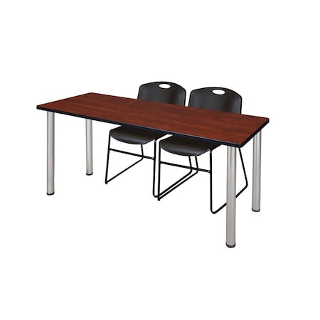 Rectangle Tables > Training Tables > Kee Table & Chair Sets, 66 W, 24 L, 29 H, Cherry
