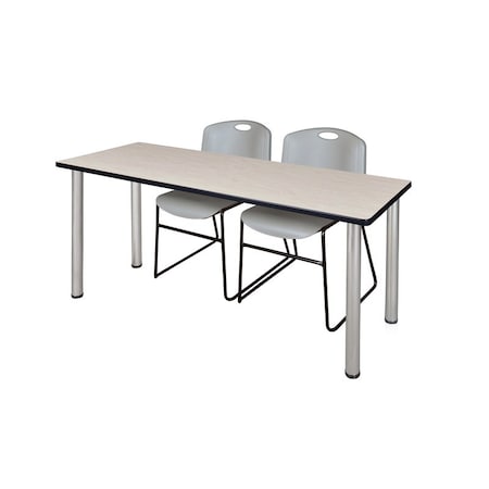 Rectangle Tables > Training Tables > Kee Table & Chair Sets, 66 W, 24 L, 29 H, Maple