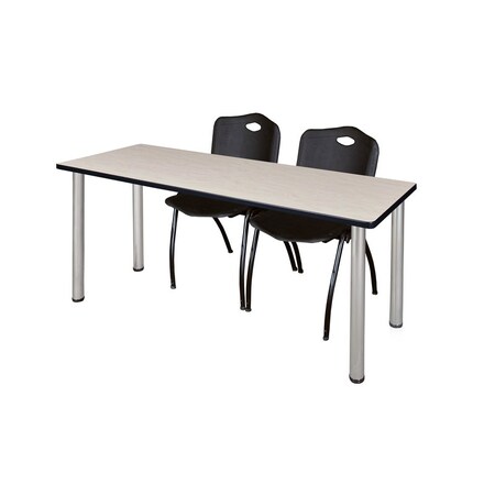 Rectangle Tables > Training Tables > Kee Table & Chair Sets, 66 W, 24 L, 29 H, Maple