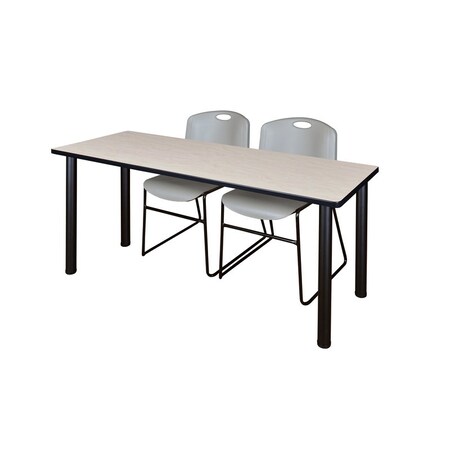 Rectangle Tables > Training Tables > Kee Table & Chair Sets, 66 W, 24 L, 29 H, Maple